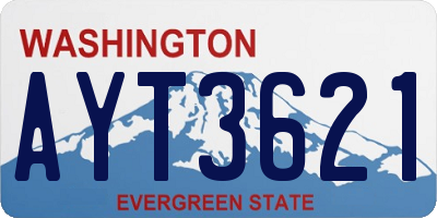 WA license plate AYT3621