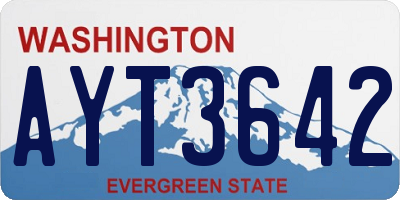 WA license plate AYT3642