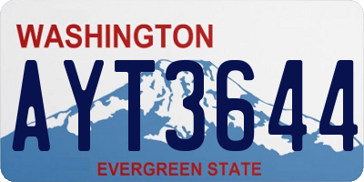 WA license plate AYT3644