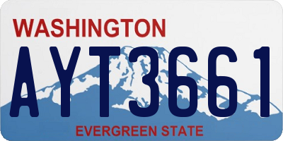 WA license plate AYT3661