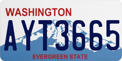 WA license plate AYT3665