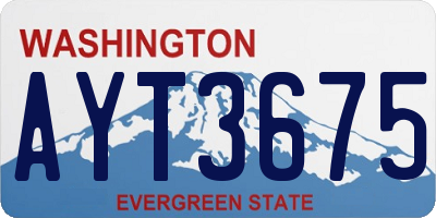 WA license plate AYT3675