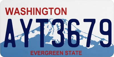 WA license plate AYT3679