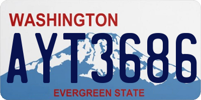 WA license plate AYT3686