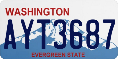WA license plate AYT3687