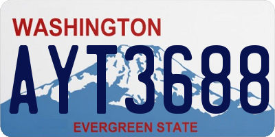 WA license plate AYT3688