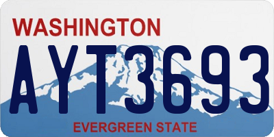 WA license plate AYT3693