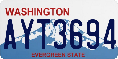 WA license plate AYT3694