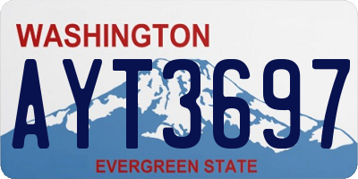 WA license plate AYT3697