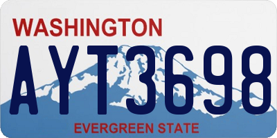 WA license plate AYT3698