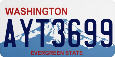 WA license plate AYT3699