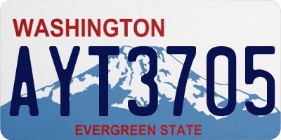 WA license plate AYT3705