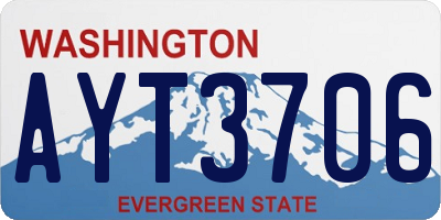 WA license plate AYT3706
