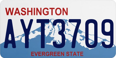 WA license plate AYT3709