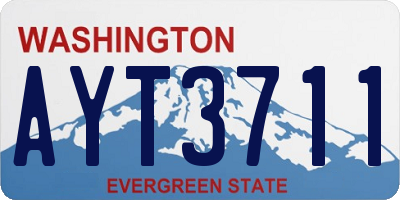 WA license plate AYT3711