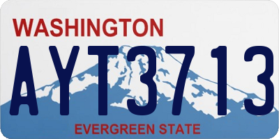 WA license plate AYT3713