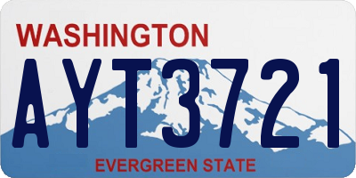 WA license plate AYT3721