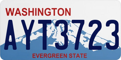 WA license plate AYT3723