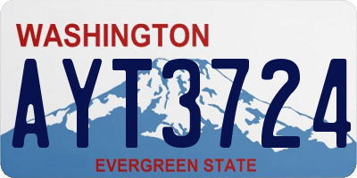 WA license plate AYT3724