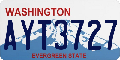 WA license plate AYT3727