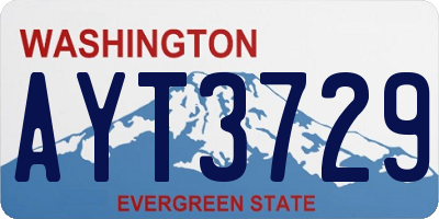 WA license plate AYT3729
