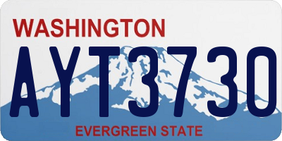 WA license plate AYT3730