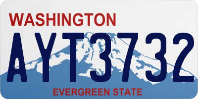 WA license plate AYT3732