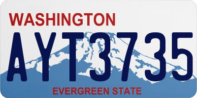 WA license plate AYT3735
