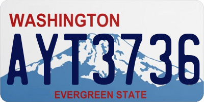 WA license plate AYT3736