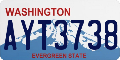 WA license plate AYT3738