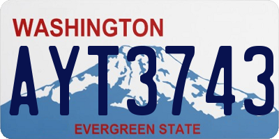 WA license plate AYT3743