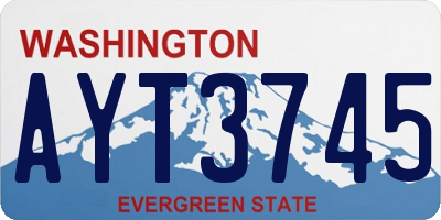 WA license plate AYT3745