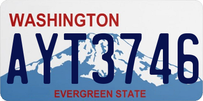 WA license plate AYT3746