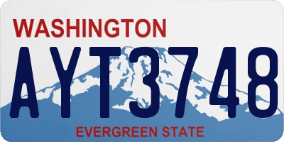 WA license plate AYT3748