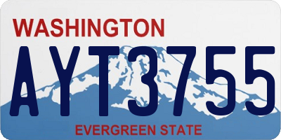 WA license plate AYT3755