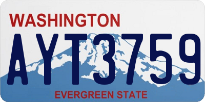 WA license plate AYT3759