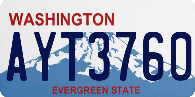 WA license plate AYT3760