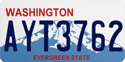 WA license plate AYT3762