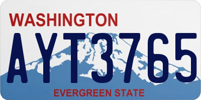 WA license plate AYT3765