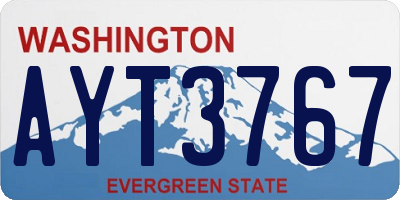 WA license plate AYT3767