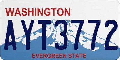 WA license plate AYT3772