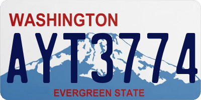 WA license plate AYT3774