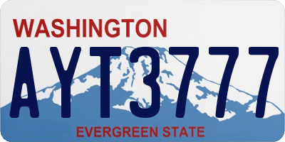 WA license plate AYT3777