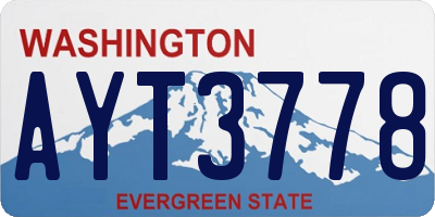 WA license plate AYT3778