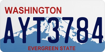 WA license plate AYT3784