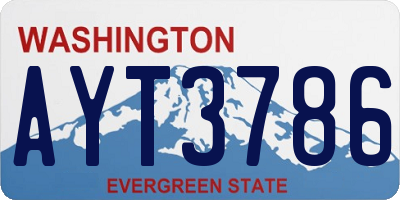 WA license plate AYT3786