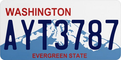WA license plate AYT3787
