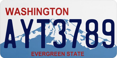 WA license plate AYT3789
