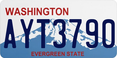 WA license plate AYT3790