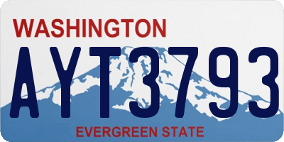 WA license plate AYT3793